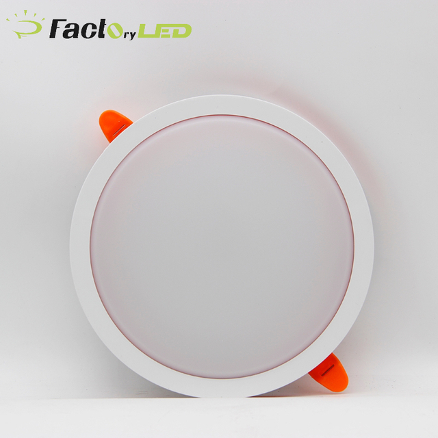  Indoor Lighting Recessed Mounted Slim Round Double Color Led Panel Light For Home Office Ceiling Led Panel Light