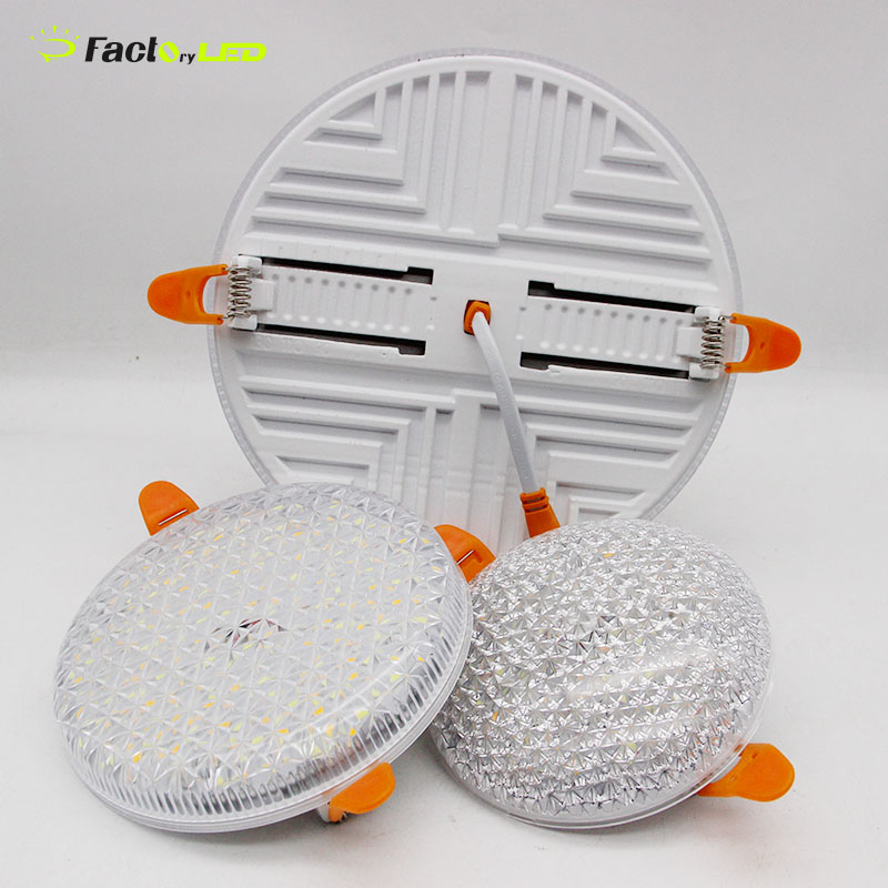 New Design Crystal Panel Light 10w 18w 24w 36w Commercial Smd Ceiling Slim Led Panel Light