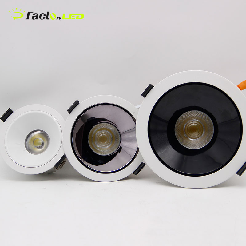 High Quality Commercial Project Ceiling Anti-Glare Spot Light Aluminium LED COB Spotlight 7W Recessed Led COB Downlight