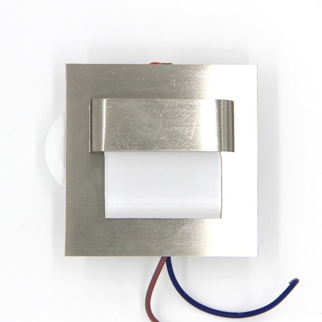 China factory square footlight aluminum indoor wall recessed led stair step light