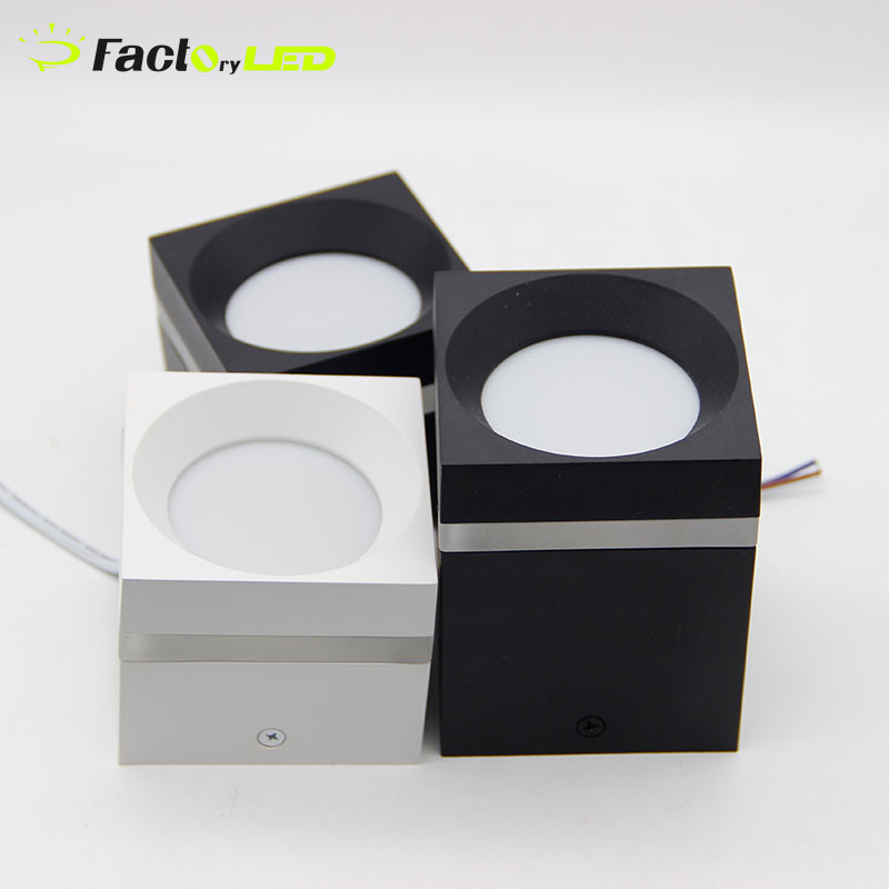 Square Aluminum LED Ceiling Downlight 7W 10W 12W 15W Surface Mounted Ceiling Spotlight COB Downlight