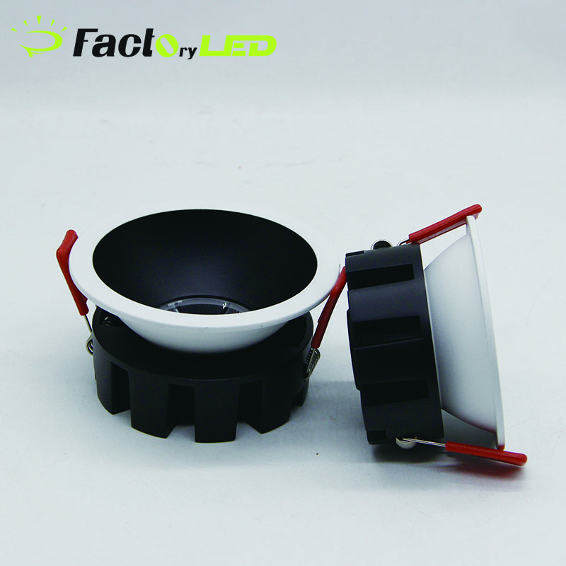 Aluminium Black White Spotlight Anti Glare COB 8W 12W 15W 18W LED Downlight