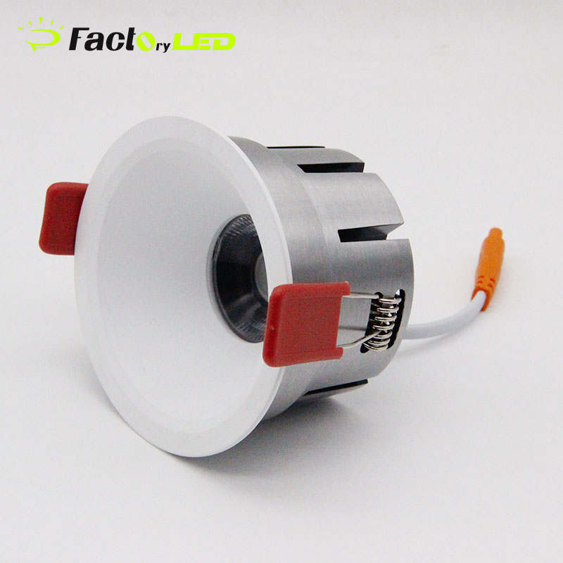 Residential Bedroom Cob Lighting Ceiling Light 7W 20W 12W Adjustable Recessed Dimmable Led Frame Colors Option Gypsum Downlight