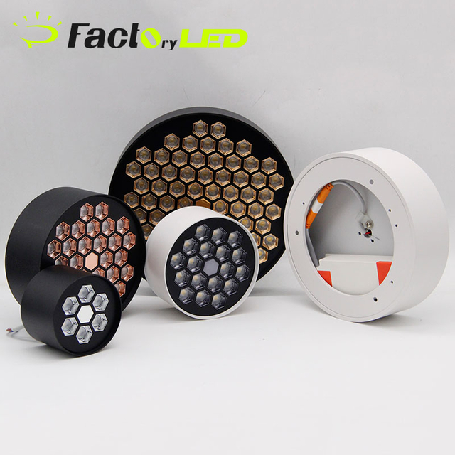 Design 7W 12W 20W 30W Lighting Ceiling Lamp Commercial Surface Mounted Led Grille Downlight