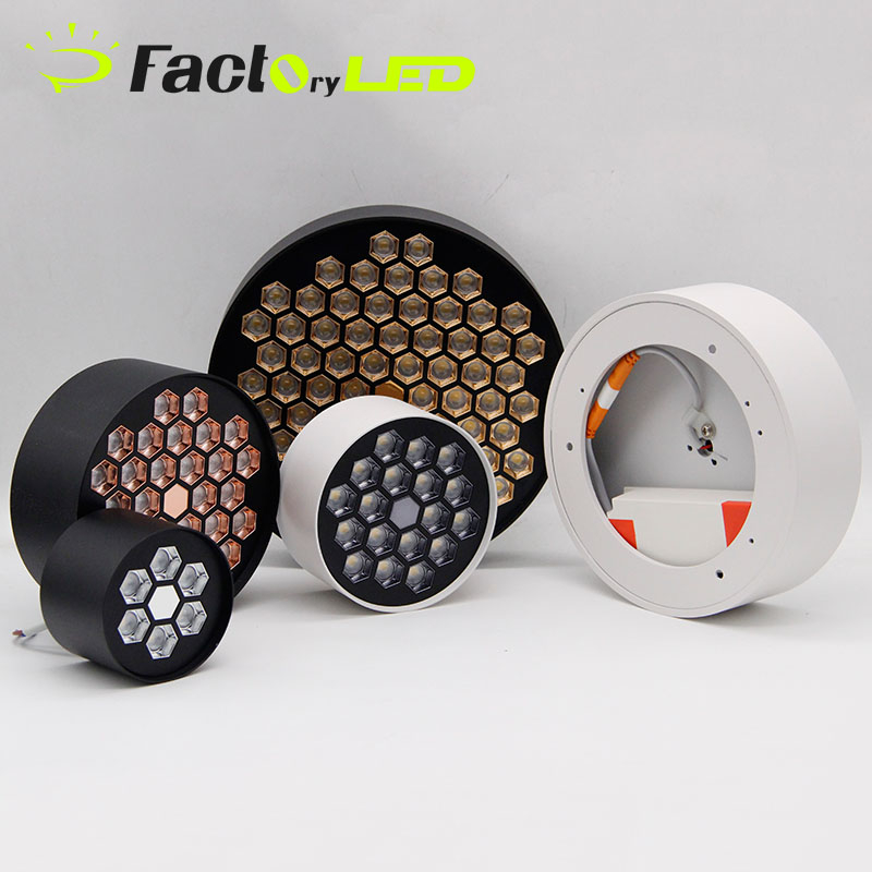 Design 7W 12W 20W 30W Lighting Ceiling Lamp Commercial Surface Mounted Led Grille Downlight