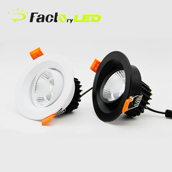 7W IP44 Aluminum Indoor LED Spotlight Commercial Round Downlight Fixture with Flood Recessed Design 90mm 4000K