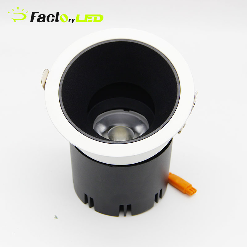 Factory Price Aluminum Recessed Spot Lamp Office Meeting Room 12W LED Commercial Down Light