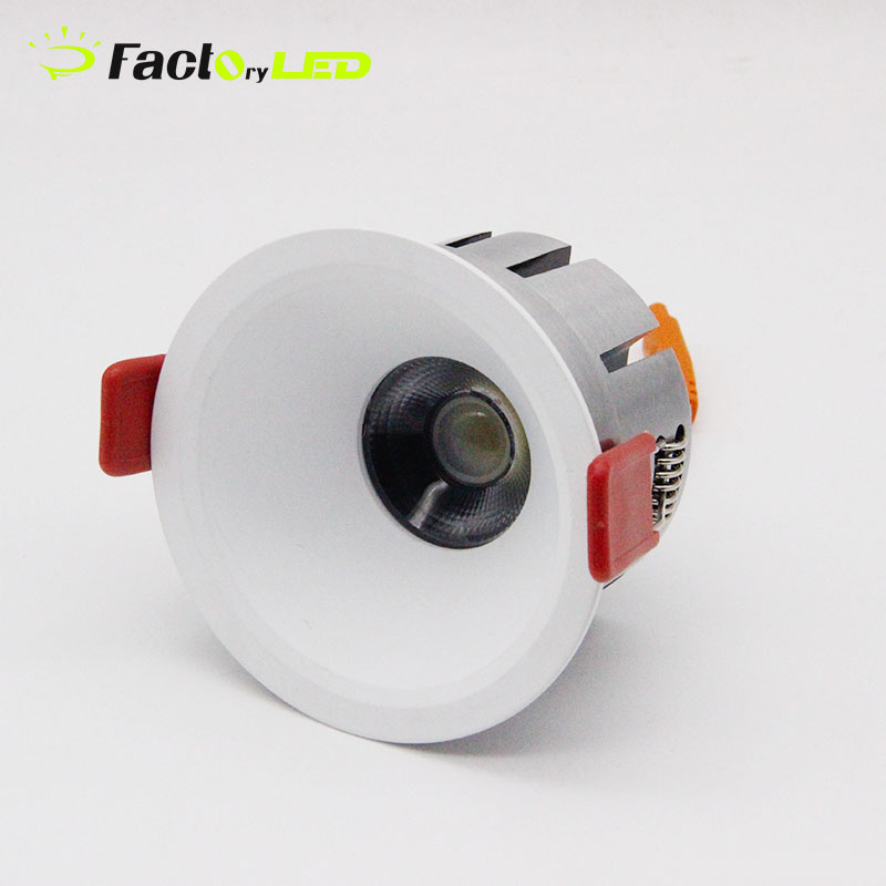 Residential Bedroom Cob Lighting Ceiling Light 7W 20W 12W Adjustable Recessed Dimmable Led Frame Colors Option Gypsum Downlight