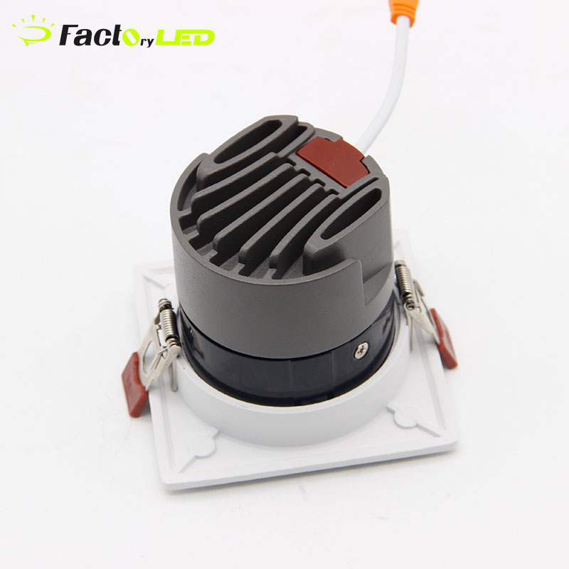 Adjustable COB LED Downlight 12W-60W for DALI Dimmable Antiglare Recessed LED Down Light for Indoor Use IP65 Rating
