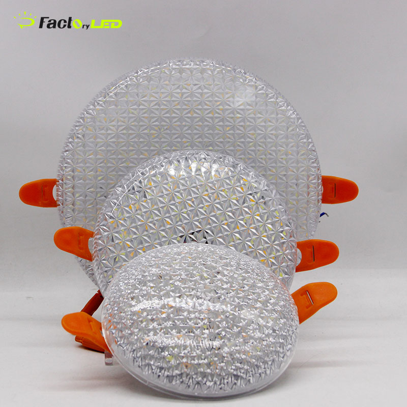New Design Crystal Panel Light 10w 18w 24w 36w Commercial Smd Ceiling Slim Led Panel Light