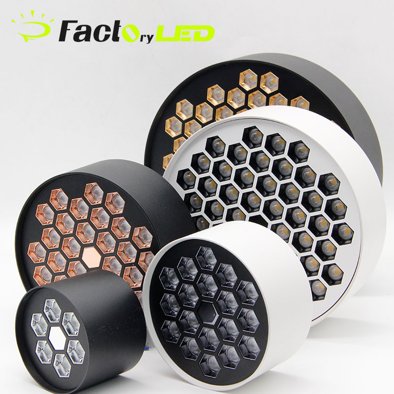 Design 7W 12W 20W 30W Lighting Ceiling Lamp Commercial Surface Mounted Led Grille Downlight