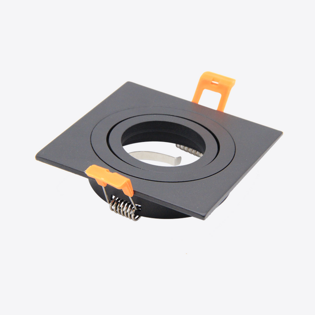 GU10 led bulb housing adjustable white black downlight frame round spotlight housing