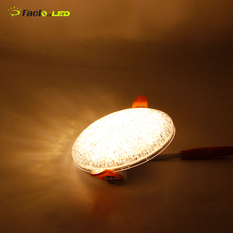 New Design Crystal Panel Light 10w 18w 24w 36w Commercial Smd Ceiling Slim Led Panel Light