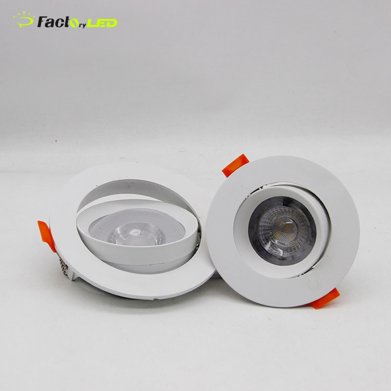 Modern Design LED Ceiling Spotlight 7W 3CCT Change Dial Switch High Lumen 3000K/4000K/6500K Light for Interiors