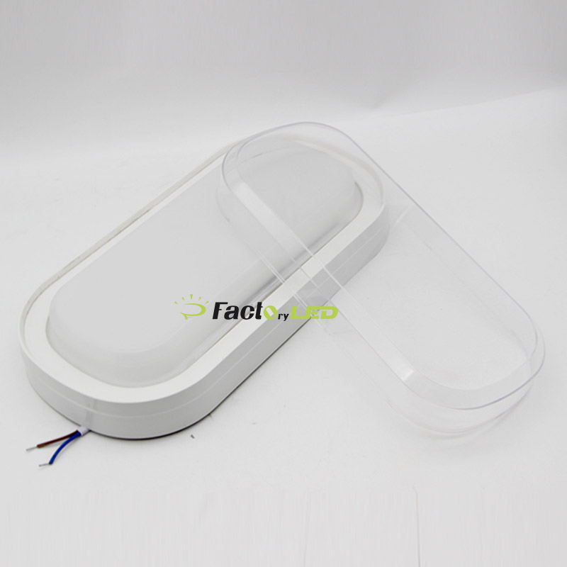 Oval Round Moisture Water Proof Led Ceiling Lamp 30W Three Color Temperature Changeable Wall Lamp