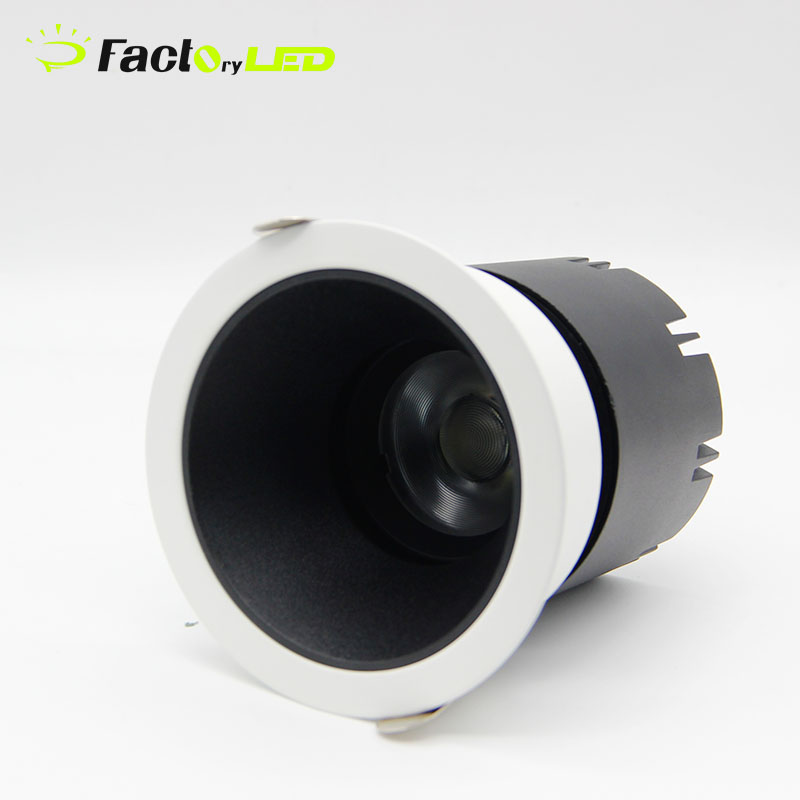Factory Price Aluminum Recessed Spot Lamp Office Meeting Room 12W LED Commercial Down Light