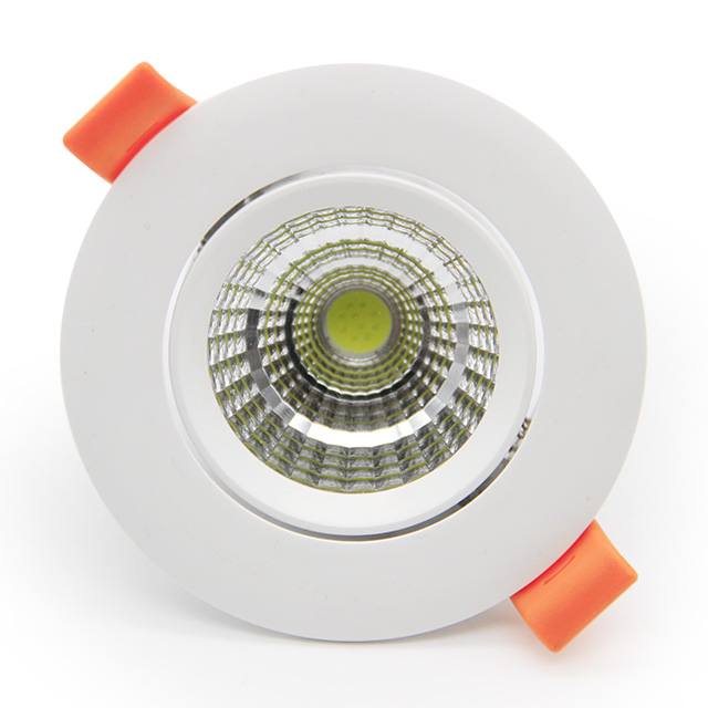 PC and aluminum downlight ceiling recessed adjustable 5W cob round led spot down light