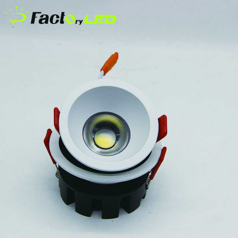 Aluminium Black White Spotlight Anti Glare COB 8W 12W 15W 18W LED Downlight