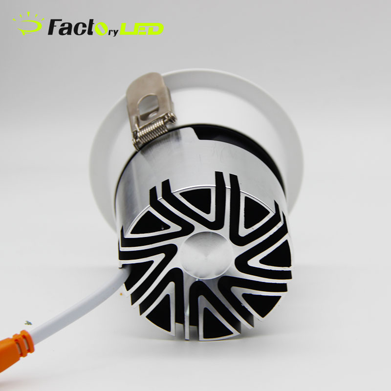 Factory Price Aluminum Recessed Spot Lamp Office Meeting Room 12W LED Commercial Down Light